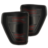 24-26 Ford F-150 / Raptor AlphaRex 653038 LUXX-Series LED Tail Lights Black-Red