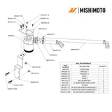 2024+ Ford Mustang GT 5.0L Mishimoto MMBCC-MUS8-24 Baffled Oil Catch Can Kit, PCV Side