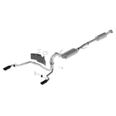 21-26 Ford F-150 Ford Racing M-5200-FTBR Touring Exhaust - Black - Rear Exit