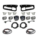 21-23 Ford Bronco w/ Steel Bumper Baja Designs 447761 Squadron SAE/Dual S2 Sport Steel Bumper Fog Pocket Light Kit