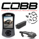 COBB Tuning 0050S20BK-RED-FF Stage 2 + CAN Flex Fuel Redline Carbon Fiber Power Package Black (Factory Location Intercooler) for 17-20 Ford F-150 Raptor Ecoboost