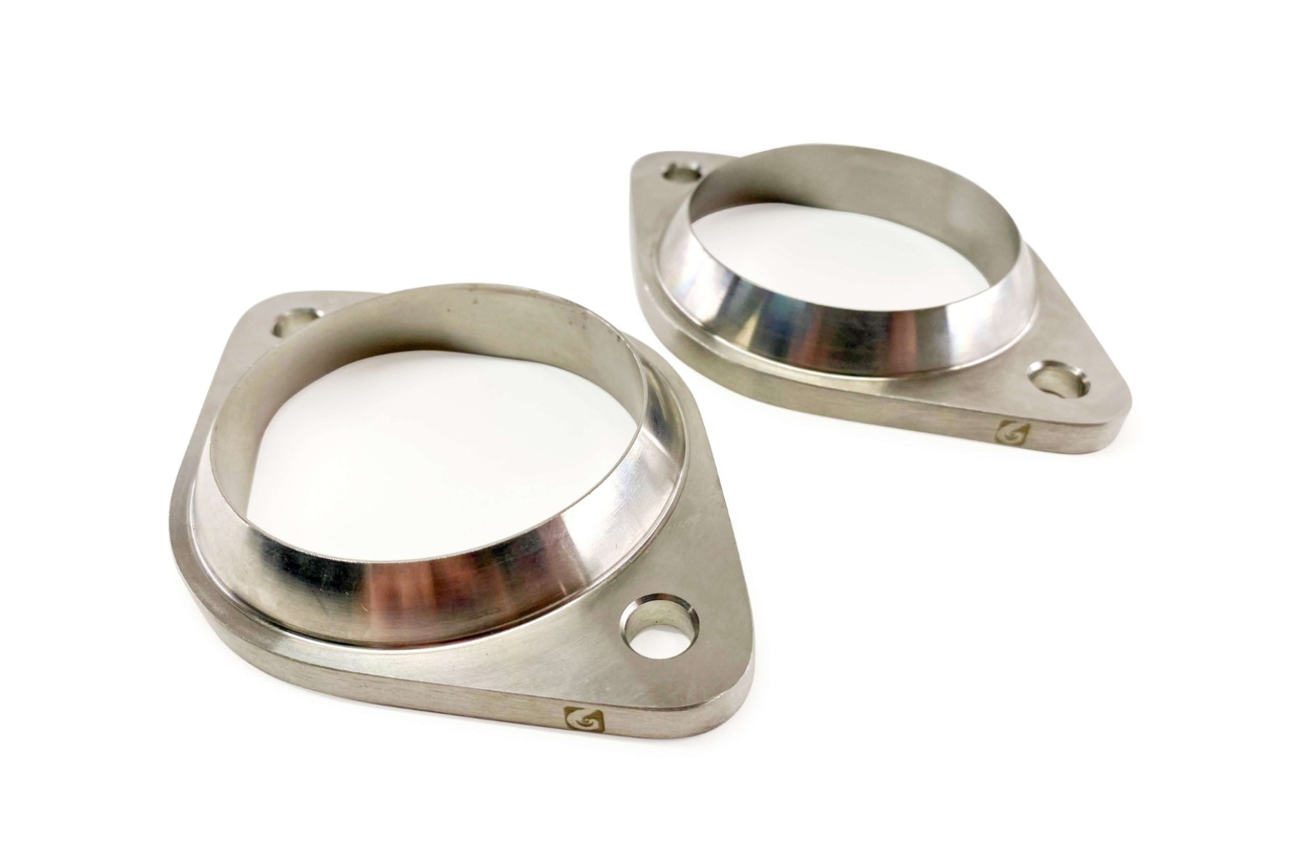 Optional Full Race Billet Turbo Adapters, CNC machined from billet 304 stainless steel with 64.5mm turbine outlets.