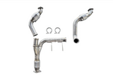 21-24 Ford Bronco 2.7L CV Fabrication 27BRCDP-1 Stainless Steel Catted Downpipes