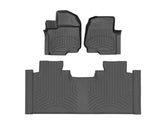 15-23 Ford F-150 SuperCab, SuperCrew WeatherTech 44697-1-3IM Front FloorLiners and Rear 3D Floor Mats -Black
