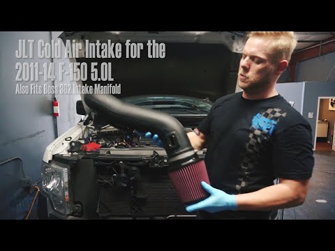 11-14 Ford F-150 V8 5.0L JLT CAI-F15050-11 Black Textured Cold Air Intake Kit System with Red Filter