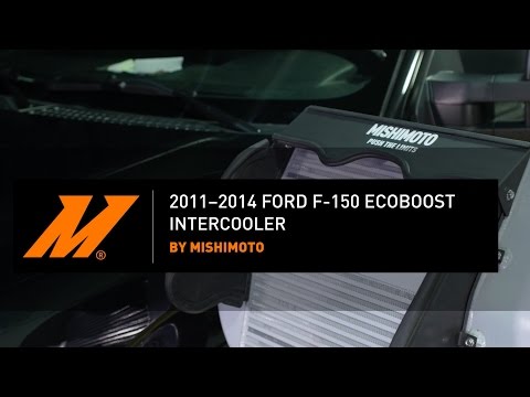 11-14 Ford F-150 3.5L V6 EB Mishimoto MMINT-F150-11KPBK Performance Intercooler Black with Polished Piping