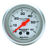 Autometer 4305 Ultra-Lite 52mm 60 PSI Mechanical Boost Gauge