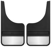 88-20 Ford F-150 / 88-96 Ford Bronco Husky Liners 55001 12in MudDog Wide Black Rubber Front Mud Flaps w/ Weight
