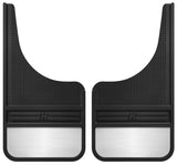 88-20 Ford F-150 / 88-96 Ford Bronco Husky Liners 55001 12in MudDog Wide Black Rubber Front Mud Flaps w/ Weight