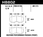 15-20 Ford Mustang Performance Package Hawk Performance HB802U.661 DTC-70 Race Front Brake Pads