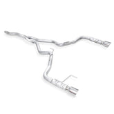 15-17 Ford Mustang I4 2.3L Stainless Works M15ECB 2-1/2in Catback Retro Chambered Mufflers Factory Connection