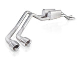 04-08 Ford F-150 V8 5.4L Stainless Works 08F150TDRT Exhaust 2-1/2in Chambered Mufflers Behind Passenger Tire Exit