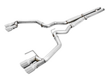 18-23 Ford Mustang V8 5.0L AWE Tuning 3020-42064 Cat-back Exhaust - Track Edition (Quad Chrome Silver Tips)