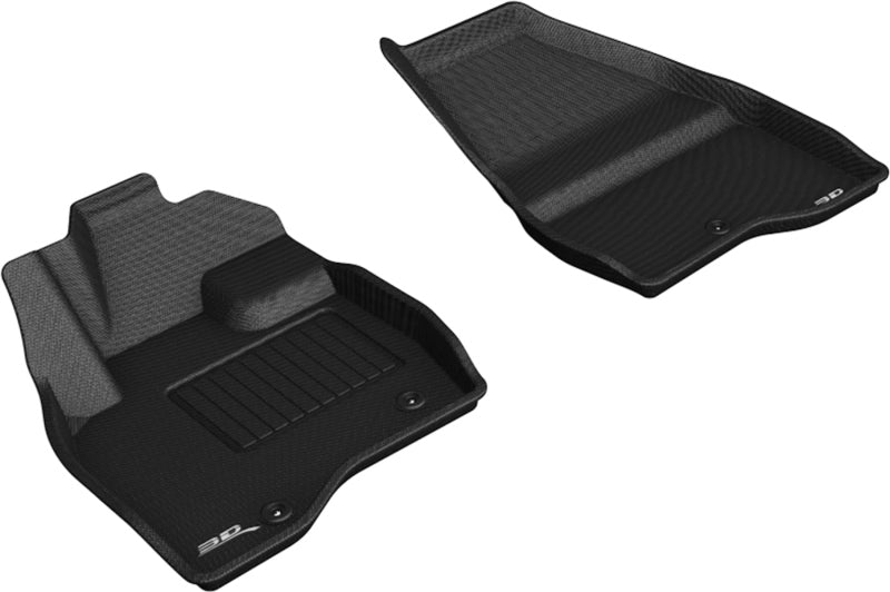 3D MAXpider 2017-2019 Ford Explorer Kagu 1st Row Floormat - Black Floor Mats - Rubber 3D MAXpider