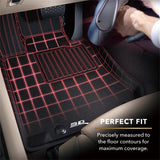3D MAXpider 2019-2020 Ford Ranger Kagu 1st Row Floormat - Black Floor Mats - Rubber 3D MAXpider