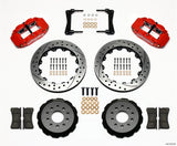 05-14 Ford Mustang Wilwood 140-9109-DR Forged Narrow Superlite 6R Big Brake Front Brake Kit (Hat) - Drilled, Red