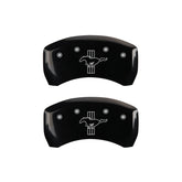 05-14 Ford Mustang MGP 10010RMB2BK Rear set 2 Caliper Covers Engraved Rear 2015/Bar & Pony Black Finish Silver Character