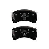 05-14 Ford Mustang MGP 10010RMB2BK Rear set 2 Caliper Covers Engraved Rear 2015/Bar & Pony Black Finish Silver Character