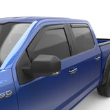 15-25 Ford F-150 / 17-23 Ford Raptor EGR 573475 In-Channel Window Visors - Set of 4 - Matte