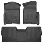 09-14 Ford F-150 Super Crew Cab Husky Liners 98331 WeatherBeater Combo Black Floor Liners