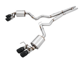 18-23 Ford Mustang GT AWE Tuning 3015-43106 (S550) Cat-back Exhaust-Touring Edition(Quad Diamond Black Tips)