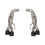 18-23 Ford Mustang V8 5.0L Kooks 11516260 4V OEM x 3in Axle-Back Exh w/3in Round Race Mufflers 4in Black Quad Tips