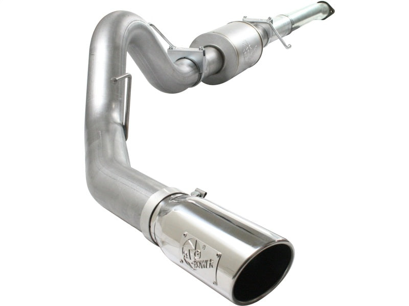 aFe Atlas Exhaust 4in Aluminized Cat-Back w/ 304 SS Polished Tip 11-14 Ford F-150 EcoBoost V6 3.5L Catback aFe