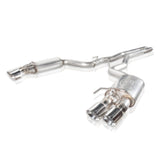 17-20 Ford Mustang GT Stainless Works M18CBHFCV 3in Redline Series Catback H-Pipe w/ Active Valves & Quad Tips