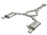 15-17 Ford Mustang GT V8 5.0L/V6 3.7L aFe 49-33072-1P MACHForce XP 3in 304 SS Cat-Back Exhausts w/ Polished Tips