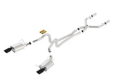 13-14 Mustang GT/Boss 302 V8 5.0L Borla 140516BC RWD Single Split Rear Exit ATAK Black Chrome CB Exhaust