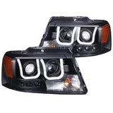 04-08 Ford F-150 ANZO 111288 Projector Headlights w/ U-Bar Black