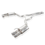 17-20 Ford Mustang GT Stainless Works M18CBXFCV 3in Redline Series Catback X-Pipe w/ Active Valves & Quad Tips