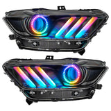 15-17 Ford Mustang Oracle 8199-332 Pre-Assembled Headlights -Dynamic ColorSHIFT RGB+A - Black Edition