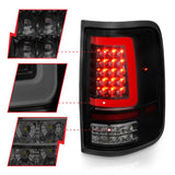 04-08 Ford F-150 ANZO 311343 LED Tail Lights w/ Light Bar Black Housing Smoke Lens