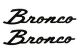 21-24 Ford Bronco Ford Racing M-1447-BSGS Classic Script Fender Badge Kit - Gloss Black