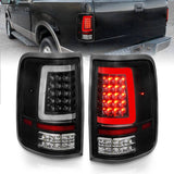 04-08 Ford F-150 ANZO 311342 LED Tail Lights w/ Light Bar Black Housing Clear Lens