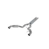 15-17 Ford Mustang GT 5.0L V8 MBRP S7278AL 3in Cat Back Dual Split Rear Race Version 4.5in Tips - Aluminized