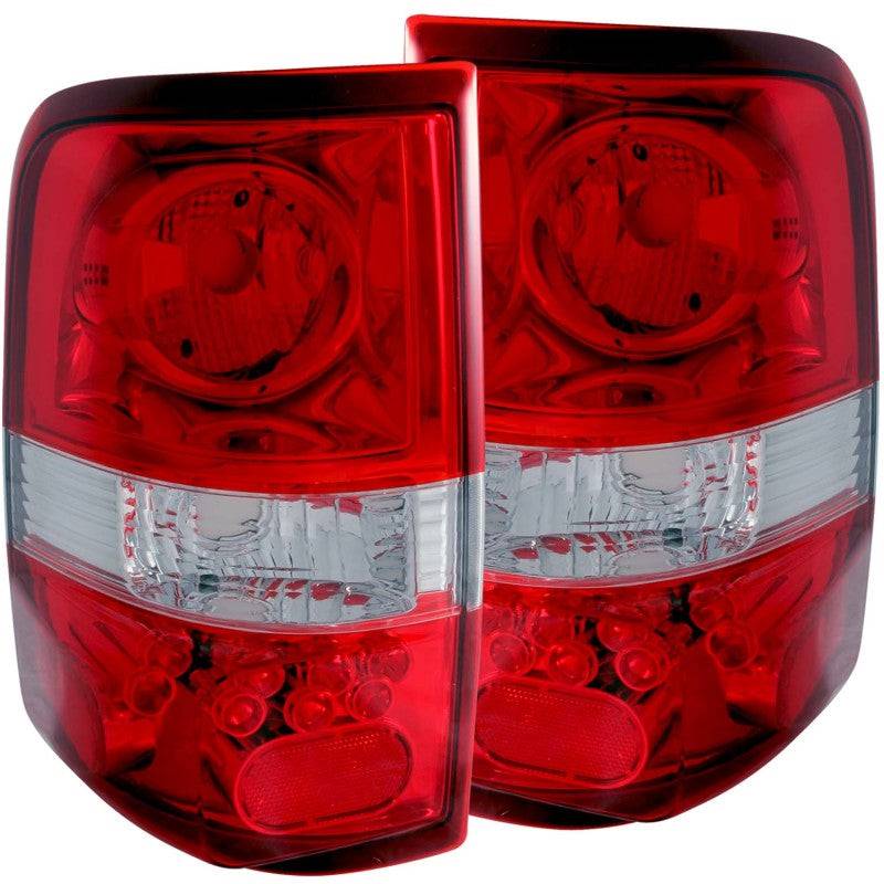 04-08 Ford F-150 ANZO 211058 Taillights Red/Clear - LED Style