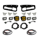 21-23 Ford Bronco w/ Steel Bumper Baja Designs 447762 Squadron SAE/Dual S2 Sport Steel Bumper Fog Pocket Light Kit