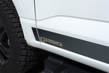 Putco 2021-2025 Ford F-150 Super Crew 5.5ft Box Ford Licensed Blk Platinum Rocker Panels (4.25in 12pc)