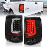 04-08 Ford F-150 ANZO 311342 LED Tail Lights w/ Light Bar Black Housing Clear Lens