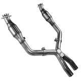 05-10 Ford Mustang GT 4.6L 3V Kooks 11313220 3" x 3" Catted X-Pipe - Requires Kooks Headers