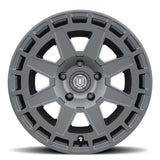 21-24 Ford Bronco ICON 3217858347SB Compass 17x8.5 6x5.5 0mm Offset 4.75in BS Satin Black Wheel