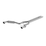 15-17 Ford Mustang GT 5.0L V8 MBRP S7278AL 3in Cat Back Dual Split Rear Race Version 4.5in Tips - Aluminized