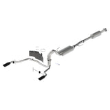 21-23 Ford F-150 Ford Racing M-5200-FTBR Touring Exhaust - Black - Rear Exit