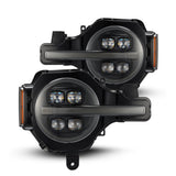 21-23 Ford Bronco /22-23 Ford Bronco Raptor AlphaRex 880259 NOVA-Series LED Projector Headlights Alpha-black w/ Activ Light/Seq Signal/DRL