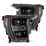 21-23 Ford F150 V6 3.5L/2.7L AlphaRex 880294 PRO-Series Halogen Projector Headlights Alpha-Black