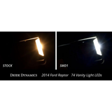 10-14 Ford Raptor Diode Dynamics DD0121P 74 SMD1 Vanity Light LEDs Warm White (Pair)