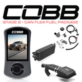 COBB Tuning 0050S20BK-TCM-FF Stage 2 + CAN Flex Fuel Power Package Black (Factory Location Intercooler) with TCM for 17-20 Ford F-150 Raptor Ecoboost