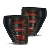 21-23 Ford F150 AlphaRex 653030 LUXX-Series LED Tail Lights Black/Red